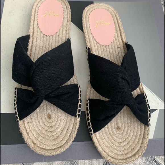 Canvas Twisted Knotted Espadrille Flat